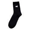 Socks Medium Tube Socks Season Fleece Thickened Warm Mink Fleece Socks Embroidered Cat Cute Home Sleep Socks
