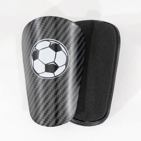 1 пара мини-футбольных щитков для голени, легкие защитные щитки для ног, футбольный узор, миниатюрный футбол, спортивная экипировка для мальчиков и девочек