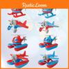 Durable Plastic Aircraft Model Toy Cartoon Beach Airplane Wwii Fighter Jet Helicopter Red/blue