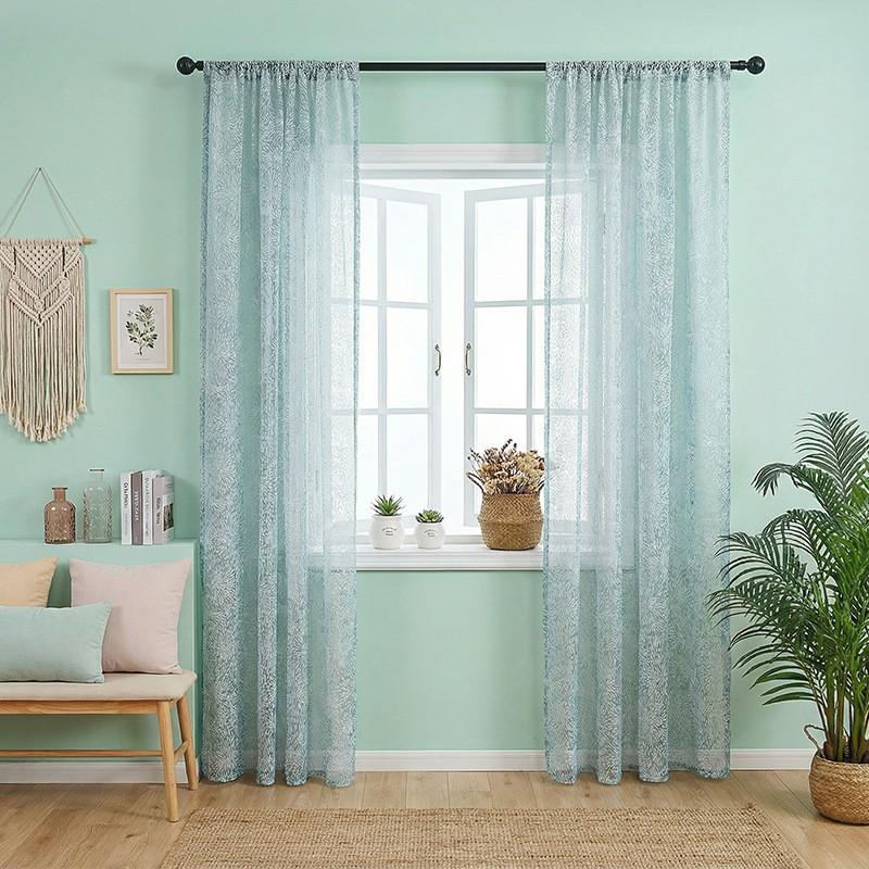 Small Fresh Lace Sheer Curtain Light Filtering Bedroom Living Room 2025 Winter 100x200cm 100x250cm 140x200cm 140x220cm