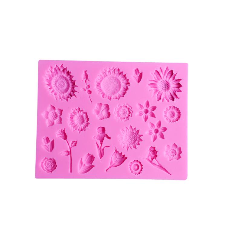 22 Even Flower Fondant Silicone Mold Chocolate Pudding Biscuit Handmade Soap Mold