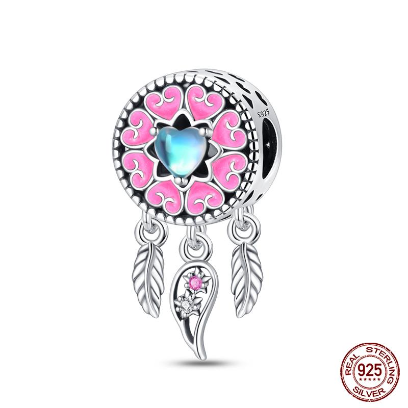 100% Настоящая Медь Перья Ловец Снов Кисточки Шармы Бусины Подходят для Оригинального Браслета-Браслета Qikaola Модная Бижутерия Сделай Сам