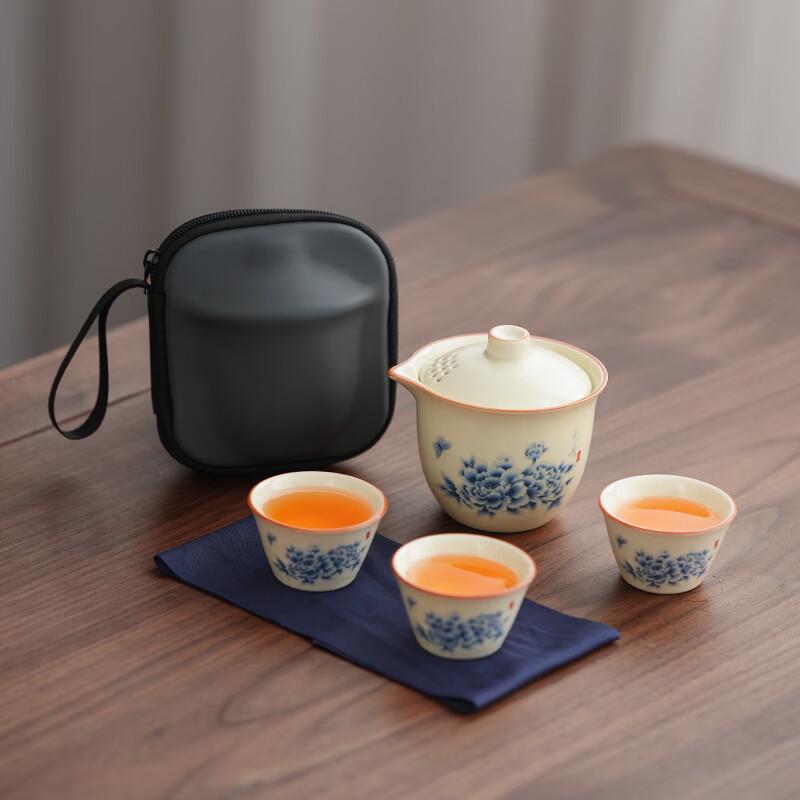 Ru Kiln Ceramic Kung Fu Tea Set Gift Box
