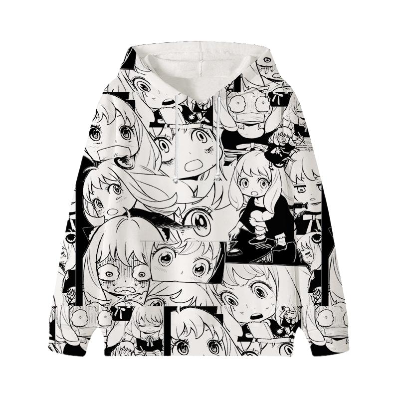 Spy X Family Hoodie Cartoon Anya Forger Pullover Loyor Yor Forger Boys Girls Personality Outfits Tops Children Gift Clothes