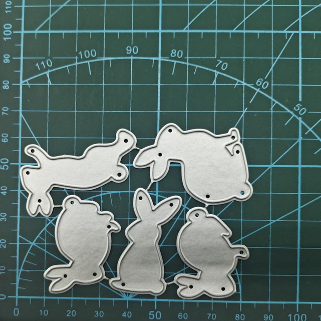 Metal Cutting Dies Easter Bunny Die Cut Mold Animal Rabbits Decoration Craft Knife Mold Punch Stencils for DIY Scrapbook