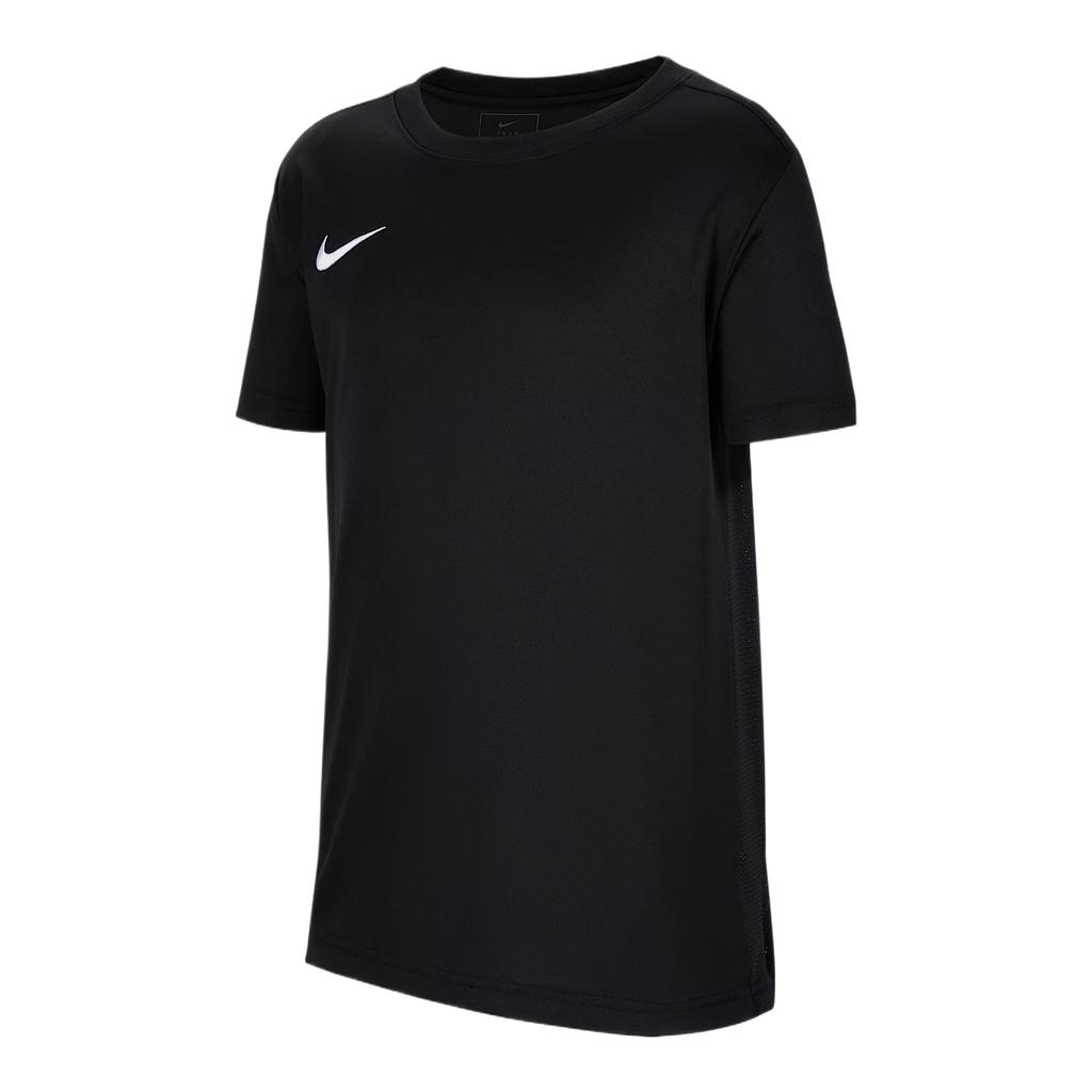 Nike Dri-Fit Удобная Модная Повседневная Однотонная Футболка с Коротким Рукавом Детские Топы Черный IB8677-010
