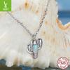 S925 Sterling Silver, Creative Cactus Opal Necklace Women'S Light Luxury Niche Jewelry Cross-Border Ns Style