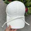 Bow quick-drying baseball cap women's summer versatile wide brim big head circumference showing face small peaked cap big face hat tide