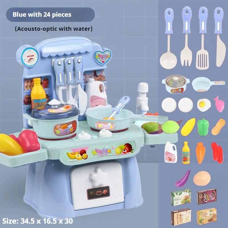 Игровой набор "Симулятор кухни" со светом и звуком, Реалистичная игра-готовка для детей, Интерактивный развивающий игровой набор для малышей