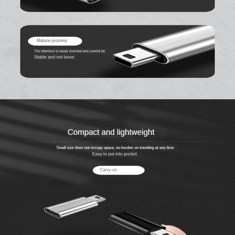 Мини-USB-адаптер, адаптер типа «гнездо-c» к разъему «мини-USB», конвертер для зарядки данных «мини-к TYPE-C»