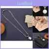 Elegant Pearl Necklace For Women With Luxurious Geometric Design And Crystal Pendant