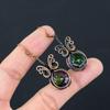 Gorgeous Rainbow Mystic Topaz Gemstone Pure Copper Wire Wrapped Handmade Earrings Jewelry