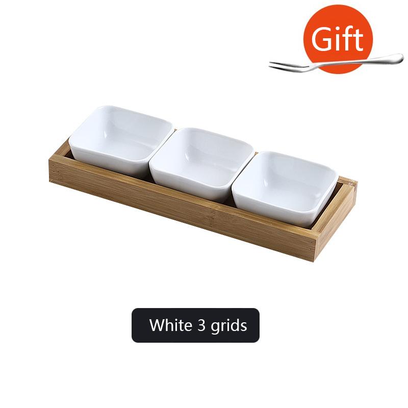 Креативные керамические тарелки для фруктовых закусок, набор для еды, японская посуда INS с подносом, сервировочные блюда, домашняя ваза для фруктов, поднос для закусок