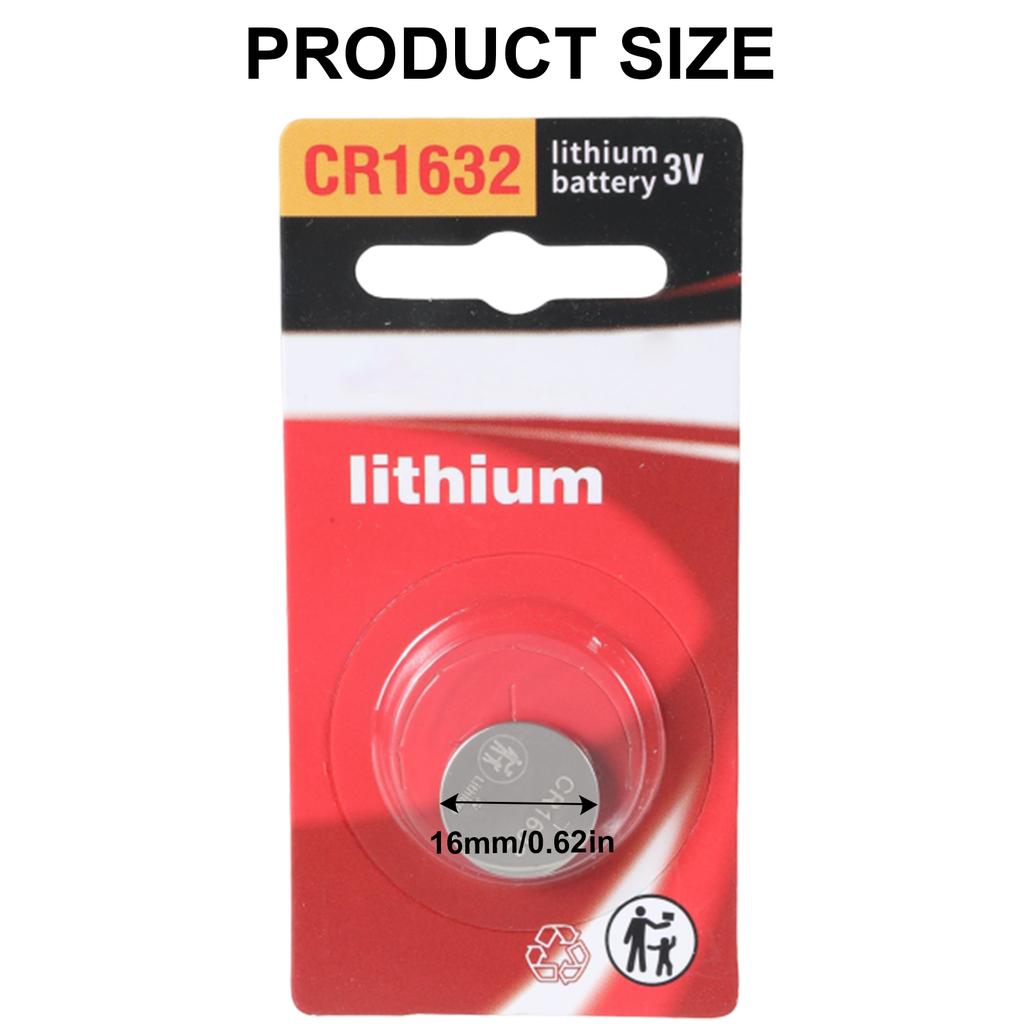 CR1632 3V Lithium Batteries CR1632 Lithium Button Cell Long Lasting Power for Small Electronics Remotes Instrument