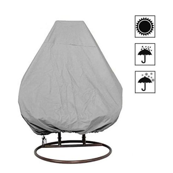 Чехол на кресло-яйцо для патио с застежкой-молнией, водонепроницаемый, устойчивый к УФ-излучению чехол на шнурке, устойчивый к атмосферным воздействиям, наружный плетеный чехол на кресло-качели в виде яйца