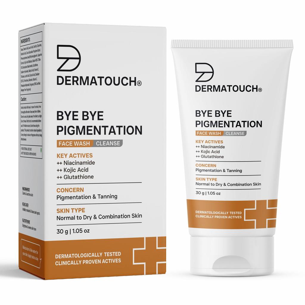 DERMATOUCH Очищающее средство для лица «Прощай, пигментация» | Очищающее средство против пигментации для мужчин и женщин с ниацинамидом, койевой кислотой и глутатионом | 30 г