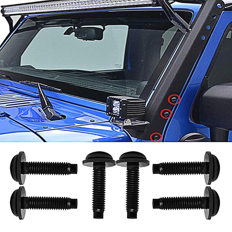Набор из 6 OEM-стиля Extra Long M8 Torx Винтов Болтов для 2007-2018 Jeep Wrangler JK для Кронштейнов Светодиодных Фонарей на Стойках, Рамке Ветрового Стекла, Петлях, Жесткой