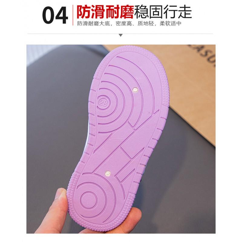 Kids Cartoon Sneakers Girls Boys Soft Sole Slip Resistant Hook Loop Casual Shoes
