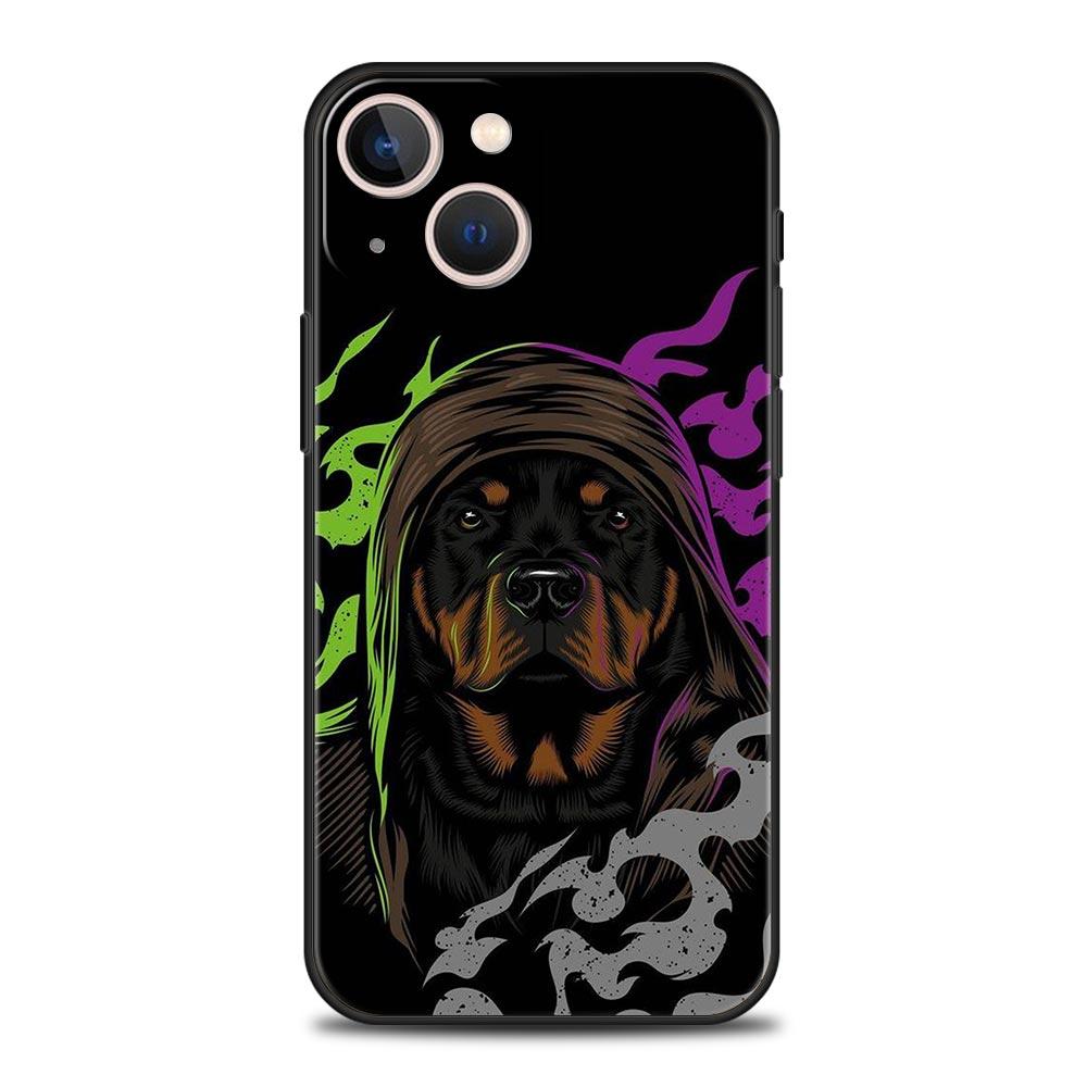 Чехол для телефона с изображением добермана для iPhone 17 16 15 14 13 12 11 Pro Max 17 Air Plus Ударопрочный Мягкий ТПУ Корпус Fundas Capas Coque