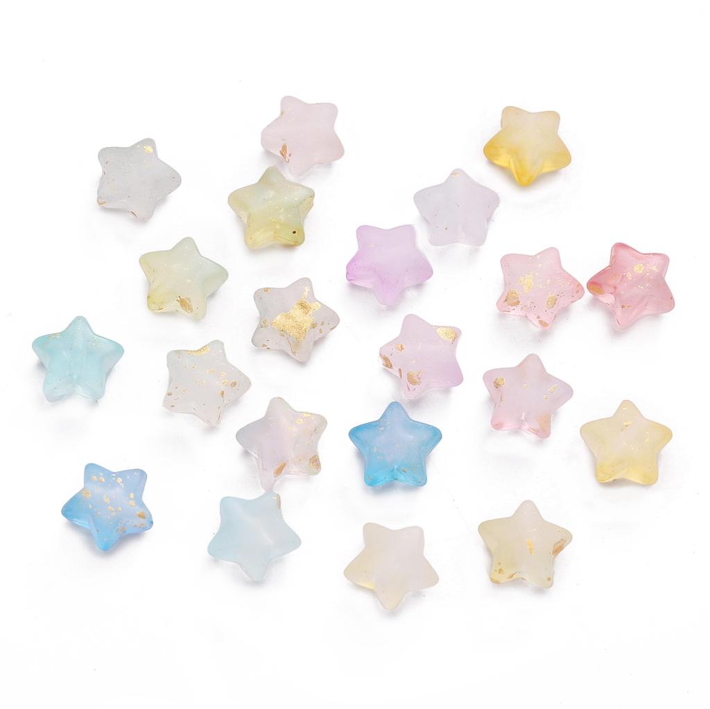50Pcs Acrylic Star Beads For DIY Necklace Bracelet Earrings Jewelry Making Craft Accessories