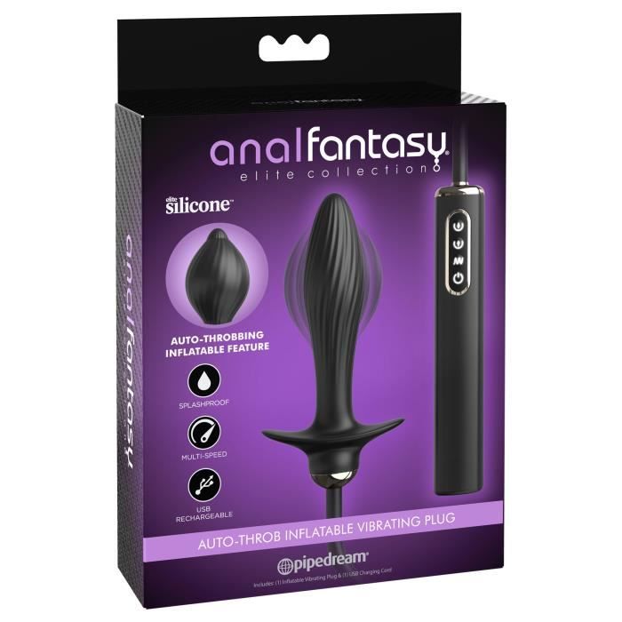 Plug vibrant gonflable - Pipedream - Auto-Throb - Silicone - Stimulation anale - Gonflable automatique