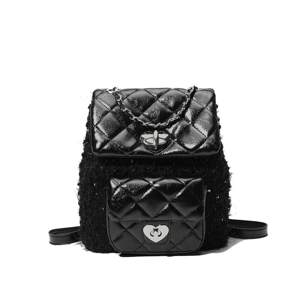 This Year's Trendy Spring Summer New Style Small Fragrance Style Backpack for Women Gentle Sweet Rich Style Casual Flap Small Backpack Trend