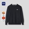 HLA Men's Warm Fleece-Lined Jacquard Crew Neck Sweater