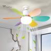 Потолочный вентилятор с бесщеточным двигателем, пульт дистанционного управления, регулировка яркости, энергосбережение, тихая работа, небольшой электрический потолочный светильник с вентилятором