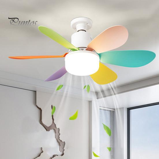 Потолочный вентилятор с бесщеточным двигателем, пульт дистанционного управления, регулировка яркости, энергосбережение, тихая работа, небольшой электрический потолочный светильник с вентилятором