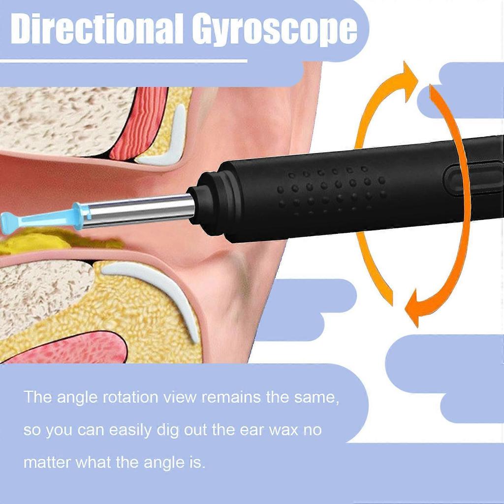 1080P ear wax remover with otoscope, comes with 2 spiral silicone ear spoons, iOS, Andriod compatible