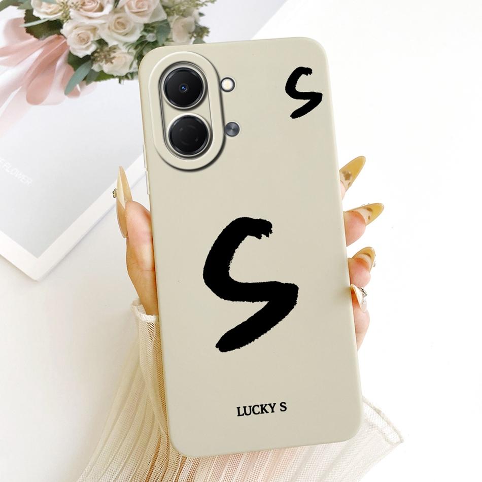 For Tecno Spark Go 3 2026 Lucky Initial Letter Phone Case For Tecno Spark Go3 KN3 Soft Silicone Shockproof Cases Bumpers