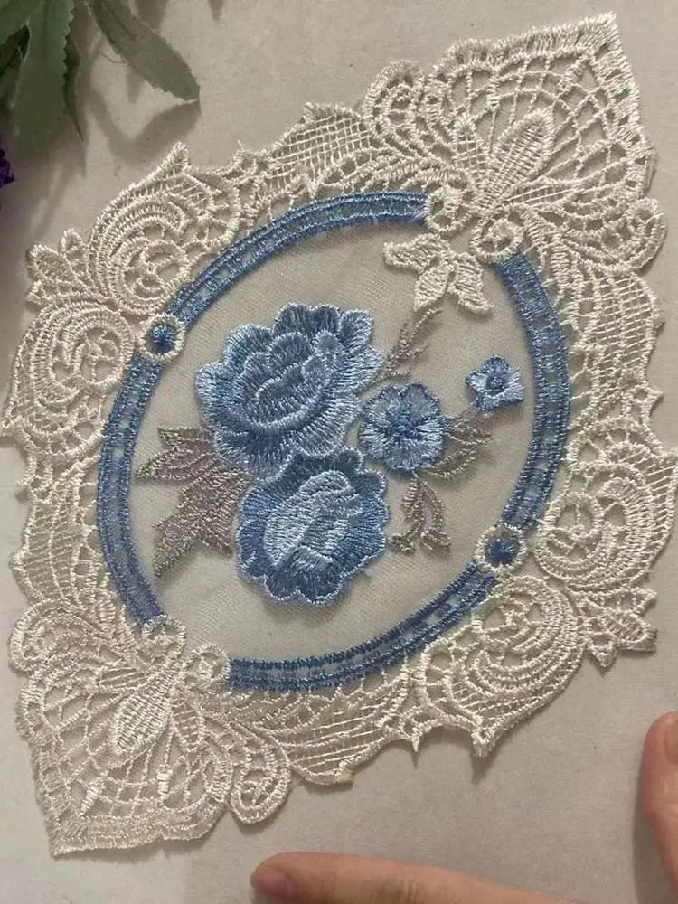 Кружево вышитое винтажное кружево чехол для подставки под прибор полотенце коврик для чайного столика декоративный орнамент скатерть флаг