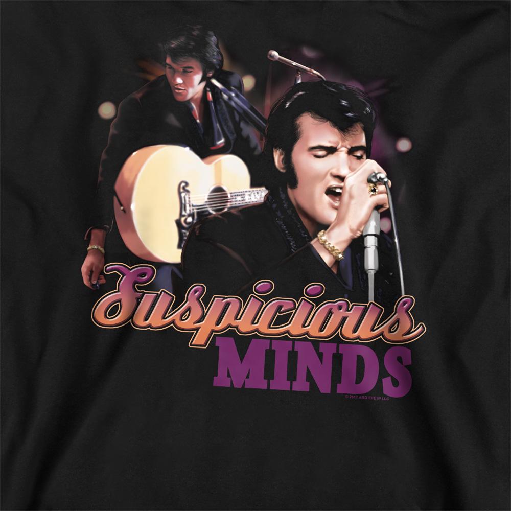 Elvis Унисекс Взрослый Свитшот 'Подозрительные Мысли'