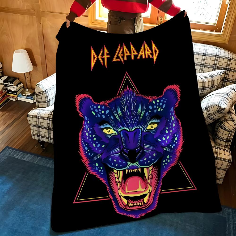 Музыкальное одеяло D-Def L-Leppard, фланелевое, подходит для диванов, кроватей, офисов, путешествий, походных стульев