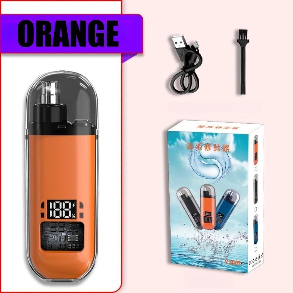 Триммер-машинка для стрижки волос в носу для мужчин, USB-перезаряжаемый, профессиональный, безболезненный, портативный, электрический триммер для бровей, ушей, носа