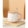Креативные и простые английские керамические чашки с КРЫШКАМИ, парные кружки, высокий уровень внешнего вида, кофейные чашки, чашки для свежей и чистой воды, чашки для молока