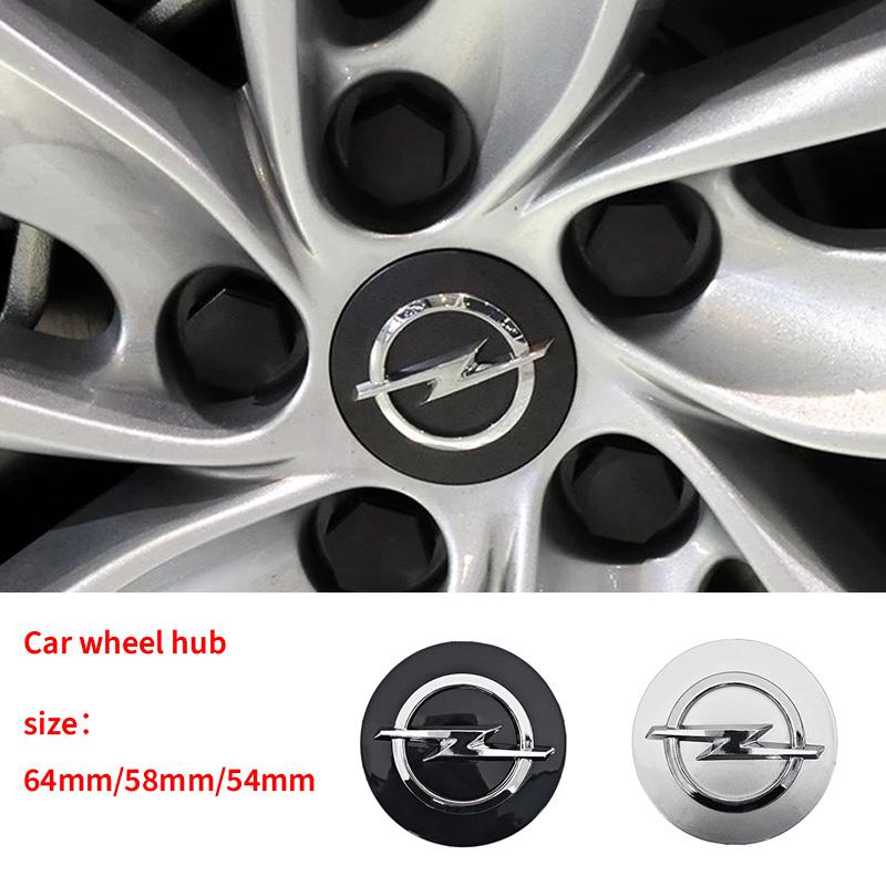 BBFK9 4pc 54/58/64mm Car wheel hub cover, wheel center hub cover badge For Opel Astra H G J Insignia Mokka Zafira Corsa Vectra C D