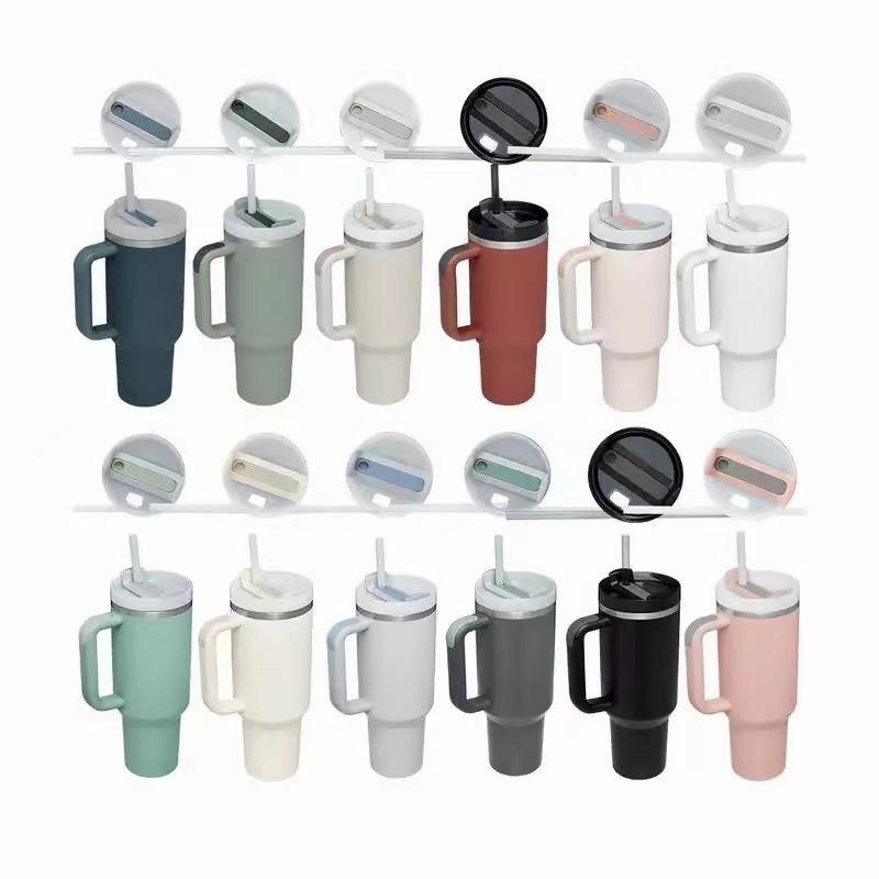 Термокружка второго поколения из нержавеющей стали с вакуумной изоляцией и трубочкой, 40 унций