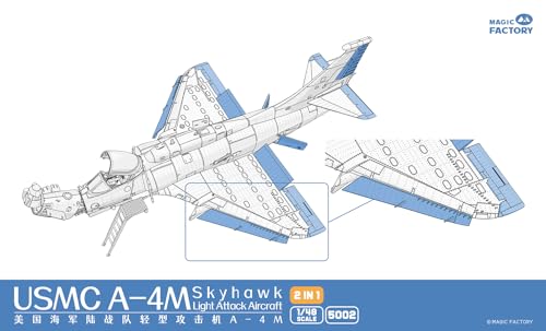 Magic Factory 1/48 Scale American A-4M Skyhawk Light Attack Aircraft Plastic Model MGF5002