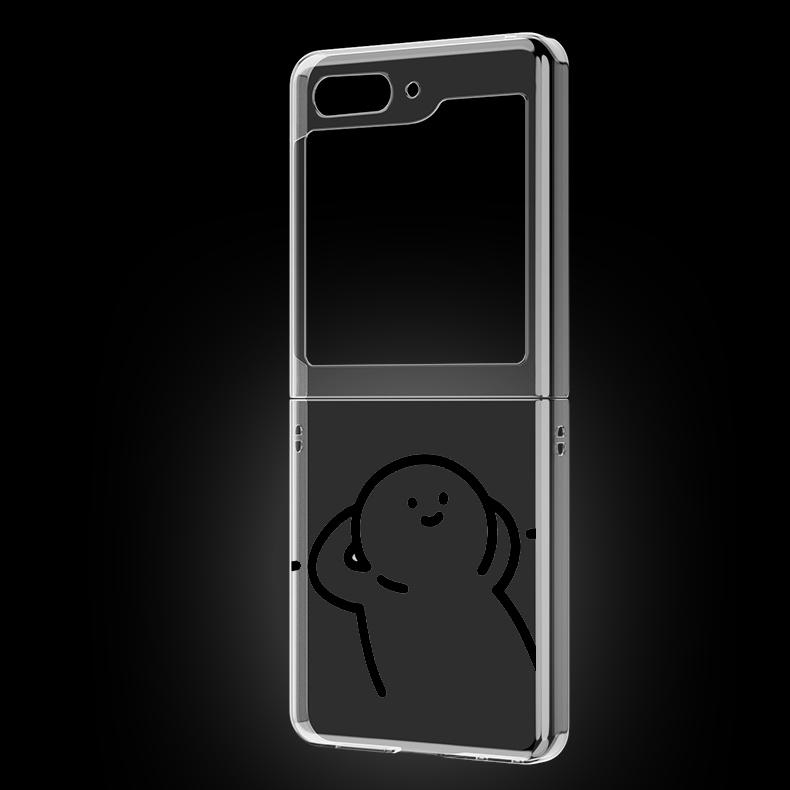 Прозрачный чехол для телефона с рисунком Matchman для Samsung Galaxy Z Flip 5 3 4, складной чехол для Samsung Z Flip3 Flip4, жесткий чехол-бампер из ПК
