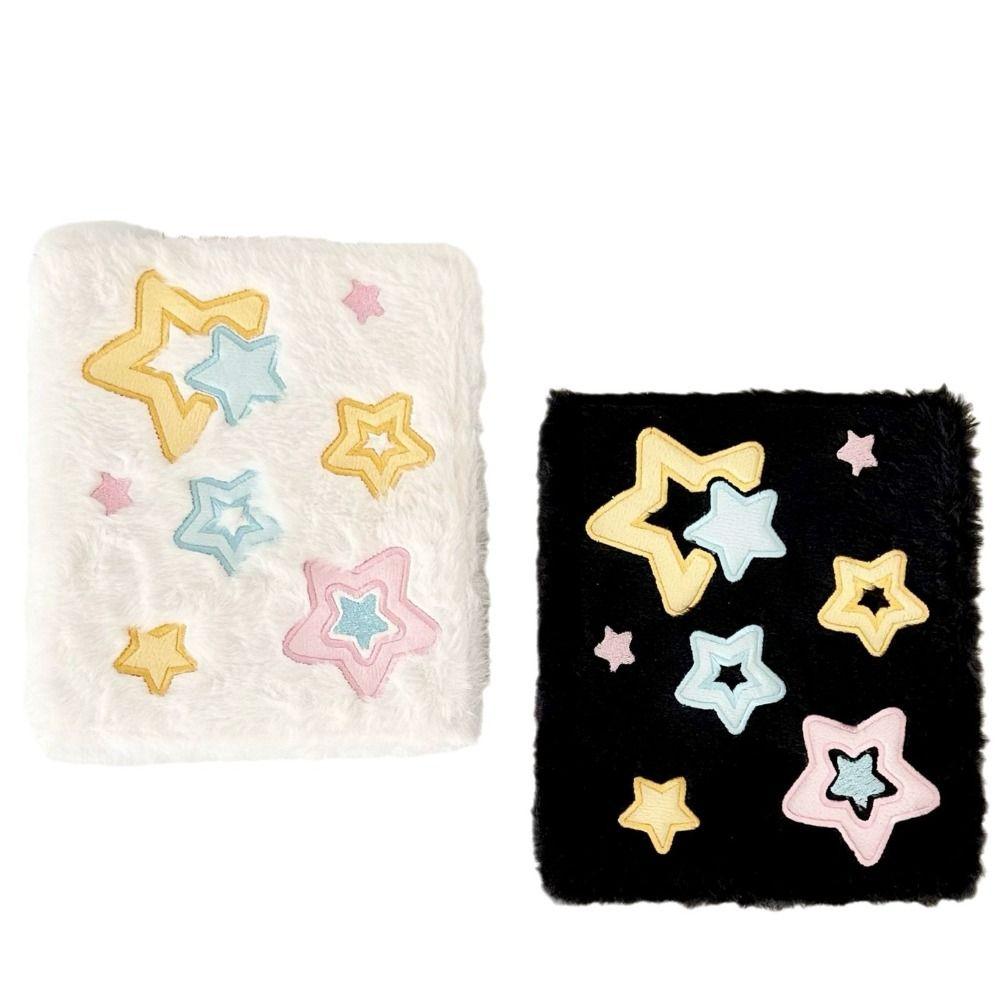 Plush Binder Star Loose Leaf Plush Card Album Soft Plush Card Photo Collect Book  School Stationery