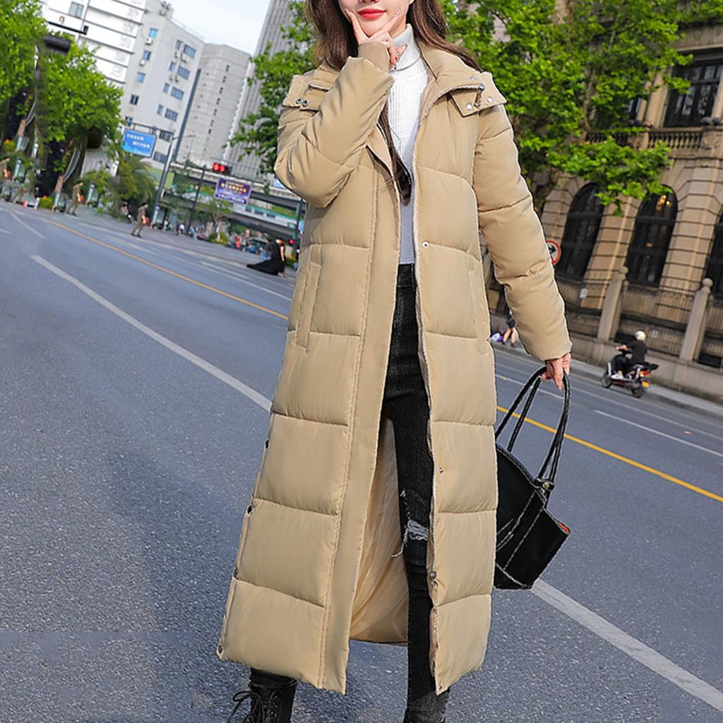 Женская модная зимняя новая куртка с хлопковой подкладкой для отдыха, тонкая удлиненная толстая куртка с хлопковой подкладкой
