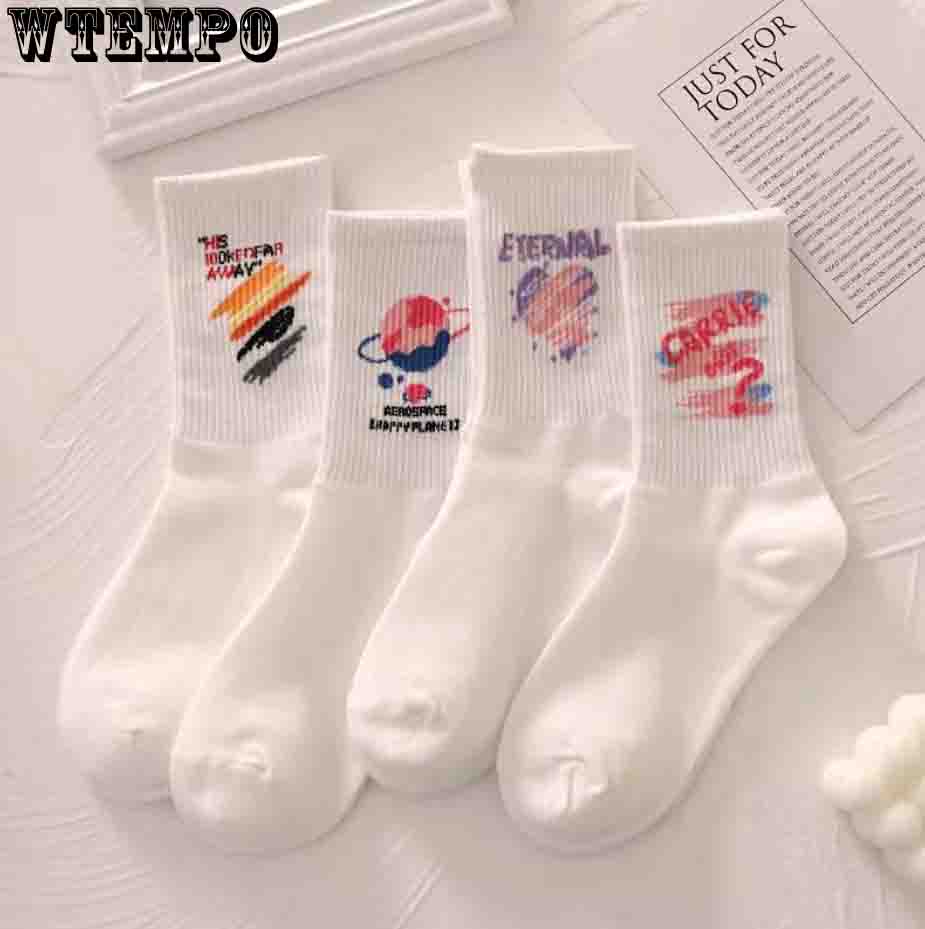 4 пары женских толстых носков, милые чулки с улыбкой на лице, японские осенне-зимние теплые бархатные носки, однотонные домашние носки-тахо