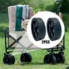 2 Pieces Hand Truck Replacement Wheels 5" for Air Compressor Lawnmower Accs