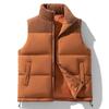 2024 Мужской толстый теплый жилет с воротником-стойкой в цветных блоках на осень/зиму
