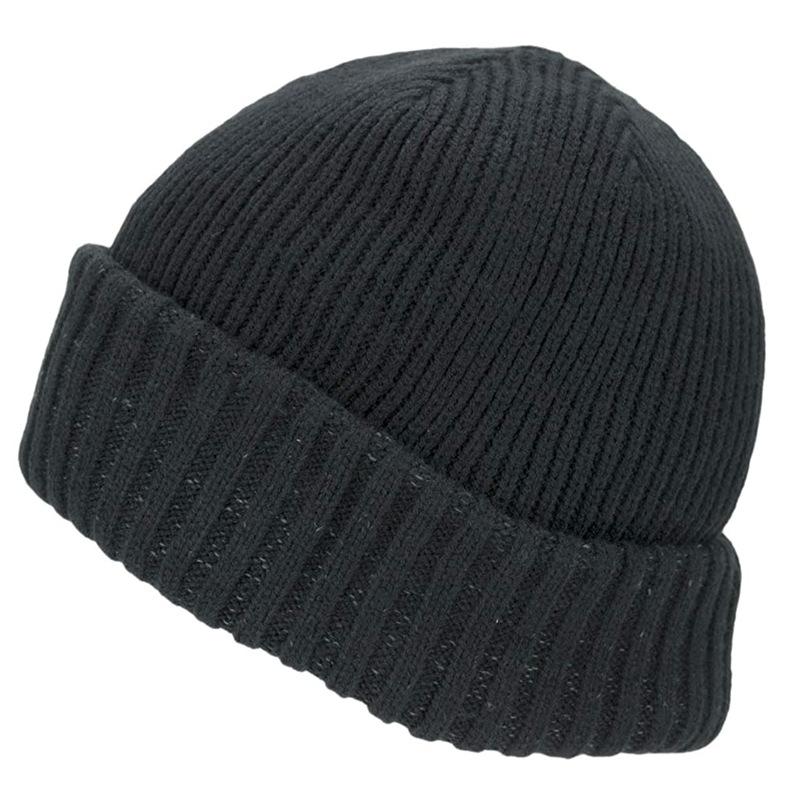 New light plate flanged acrylic wool hat waterproof men's winter roll-sleeved brimless knitted hat women's Yiwu