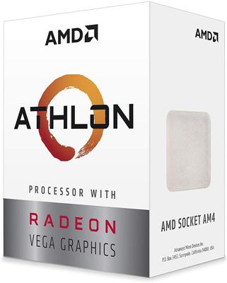 AMD Процессор Athlon 200GE с графикой Radeon 2 ядра 4 потока 5 МБ 35 Вт авторизованный дистрибьютор YD200GC6FBBOX 3,2 ГГц / [Отечественный продукт]