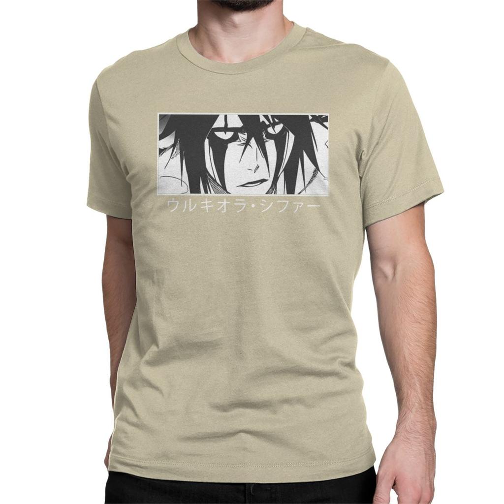 Ulquiorra Cifer Anime Bleach T Shirts Men's Cotton Funny T-Shirt Crew Neck Tee Shirt Short Sleeve Clothing 4XL 5XL 6XL