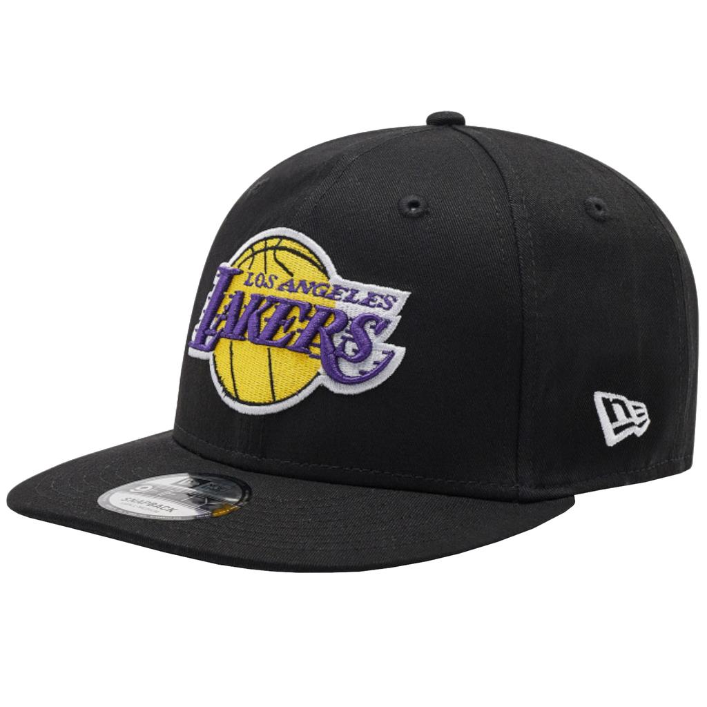 New Era 9FIFTY Los Angeles Lakers Snapback Cap, Mens Black Cap