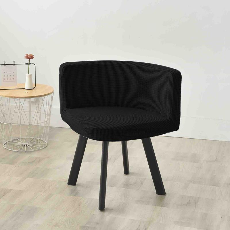 Треугольный чехол на стул Эластичный Полностью обернутый Изогнутый Утолщенный Моющийся Интегрированный с спинкой Домашний Ресторан Полукруглый Чехол на табурет